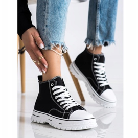 SHELOVET Crne visoke tenisice crna 2