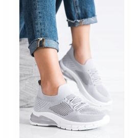 Filippo Ažurne tenisice na vezanje siva 2