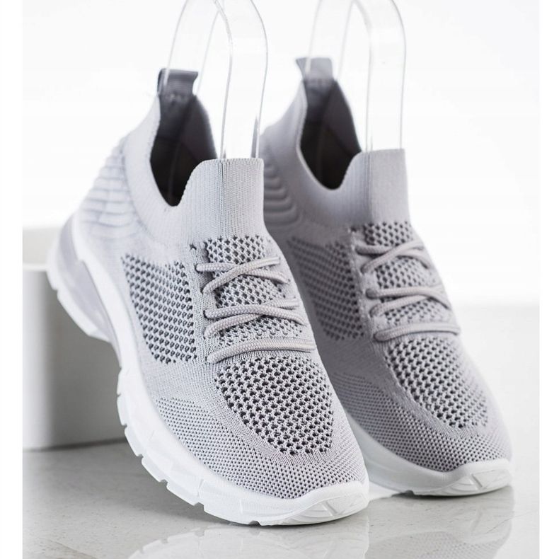 Filippo Ažurne tenisice na vezanje siva 1