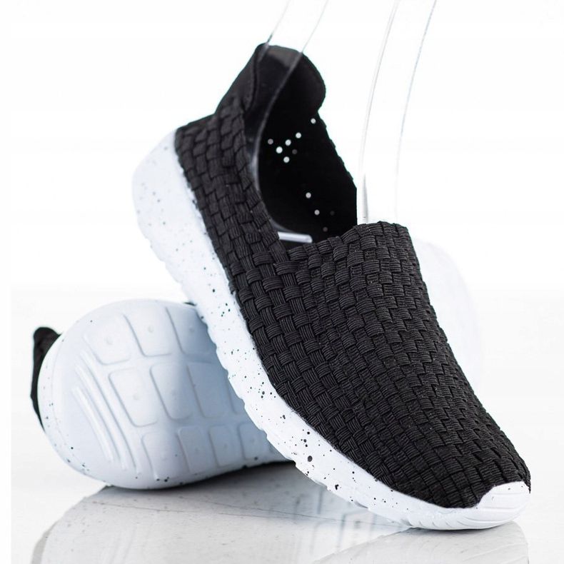 Sabatina Crni pleteni sliponi crna 1