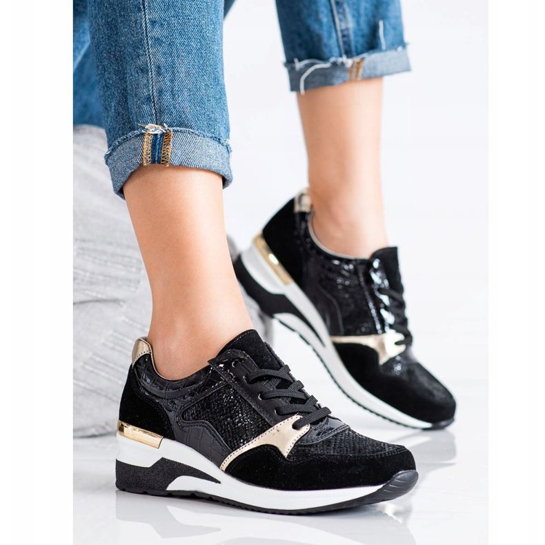 Goodin Vezane kožne tenisice crna višebojan 2