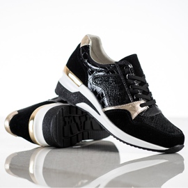 Goodin Vezane kožne tenisice crno raznobojna 1