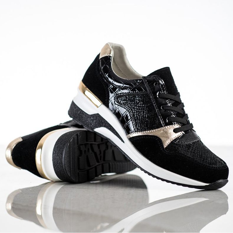 Goodin Vezane kožne tenisice crna višebojan 1