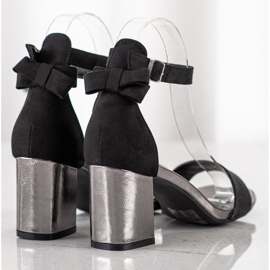 Sandale s mašnom VINCEZA crno 1