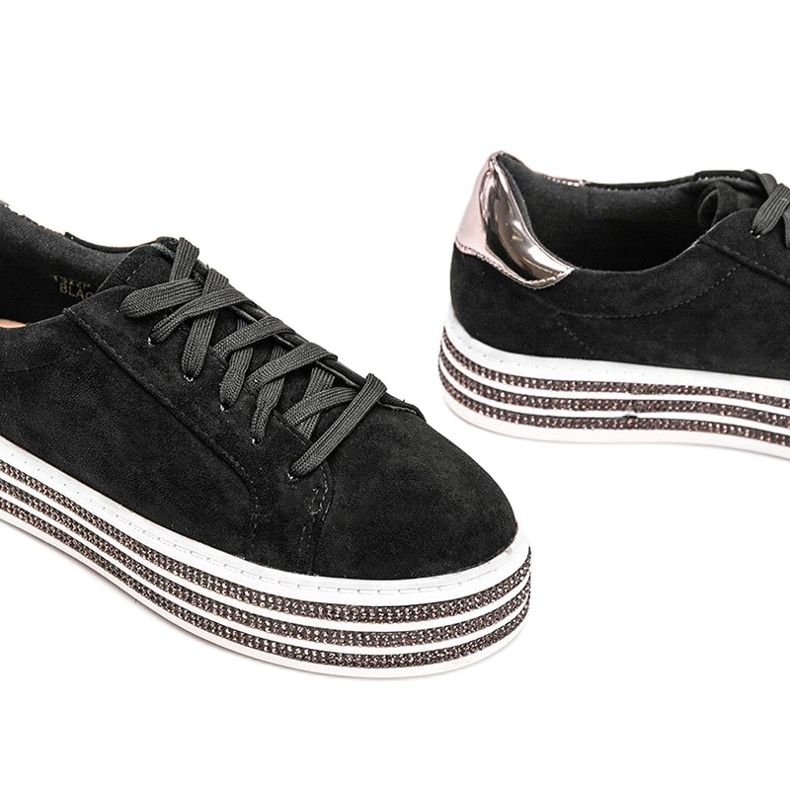 Crne trenerke na debelom potplatu iz Lila crna 1