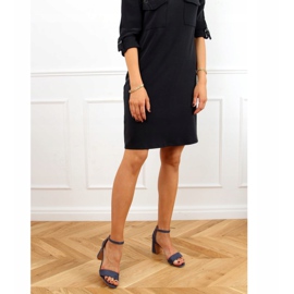 Plave sandale na visoku petu 8741 Plava 1