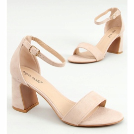 Bež sandale s visokim potpeticama 8741 Bež 2
