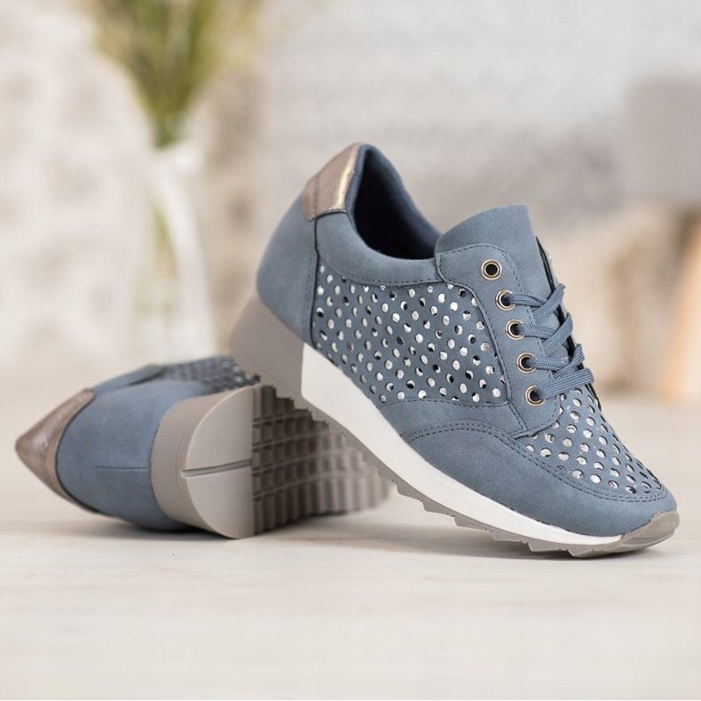 Kylie Ažurne cipele na platformi plava 1