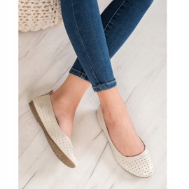 SHELOVET Ažurne balerine zlatna 1