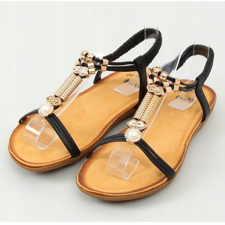 Crne ženske sandale H075 Negro crna 1