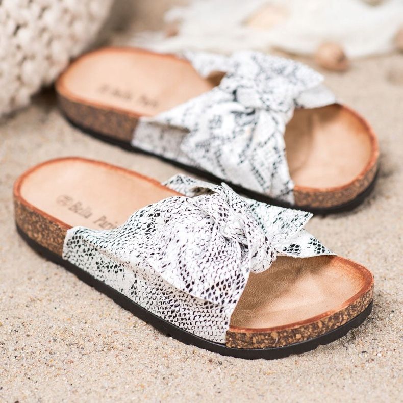 Bella Paris Papuče sa zmijskim printom siva 1