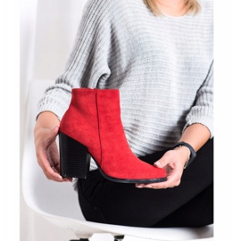 Marquiz Čizme na širokom postu crvena 2