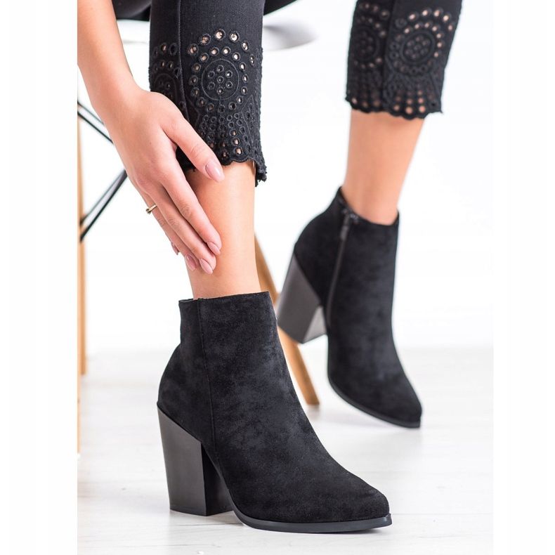 Marquiz Čizme na širokom postu crna 1