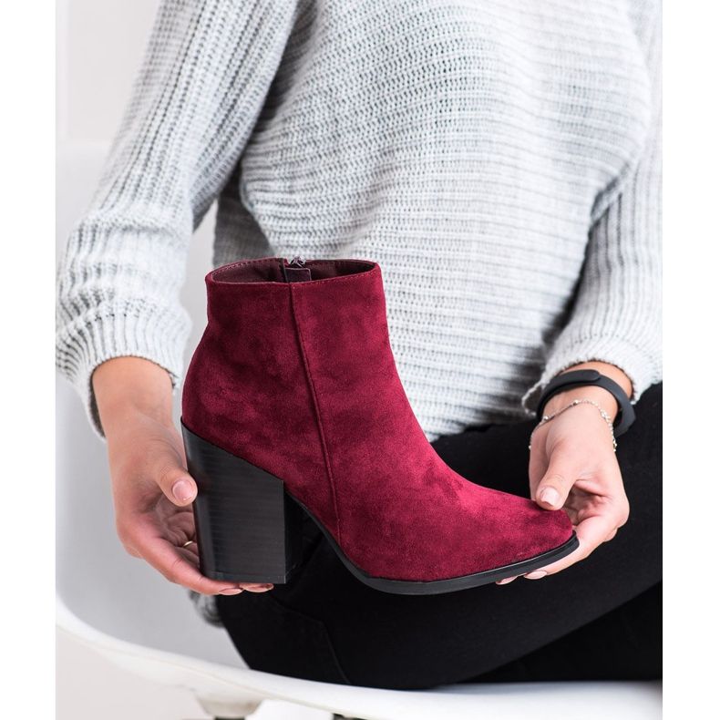 Marquiz Čizme na širokom postu crvena 2