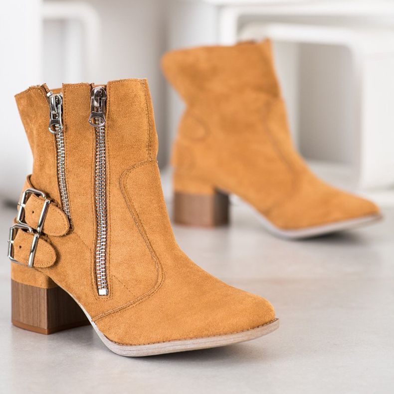 Bella Paris Camel modne čizme smeđa višebojan 1