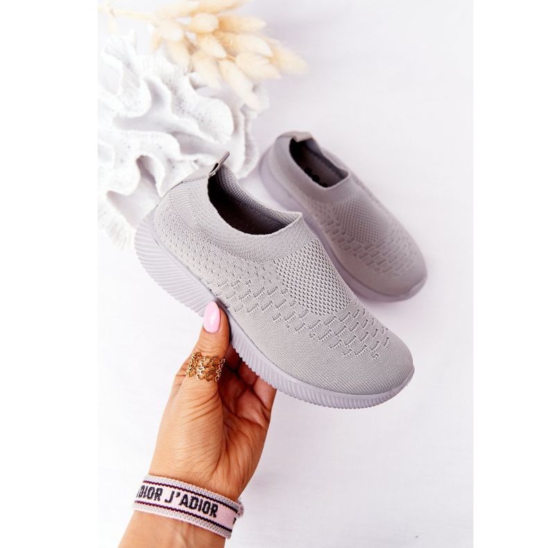 EVE Dječje sportske cipele Slip-On Grey School Trip siva 2