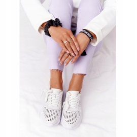 S.Barski Ažurne kožne sportske cipele S. Bararski Bijela 1