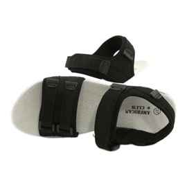 American Club Ženske sandale Sportska koža Umetni RL45/21 crni crno 4