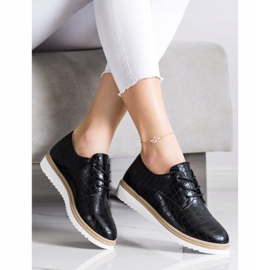 SHELOVET Crne cipele Snake Print crna 2