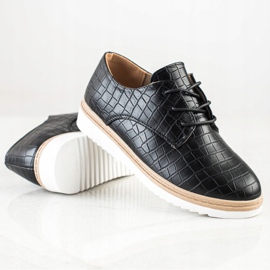 SHELOVET Crne cipele Snake Print crna 1