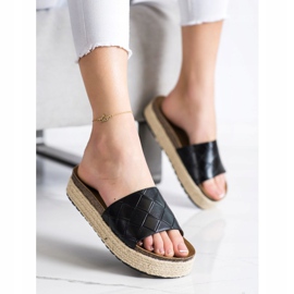 SHELOVET Papuče na platformi crno 2