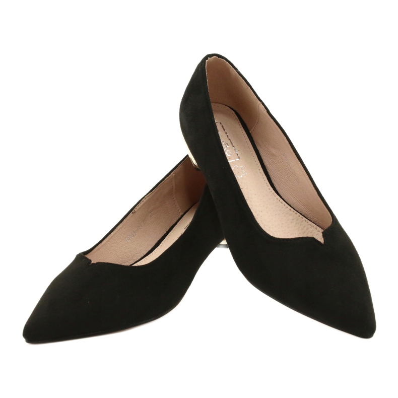 Pumpe sa zlatnim potpeticama FILIPPO DP2091 / 21 BK crna 5