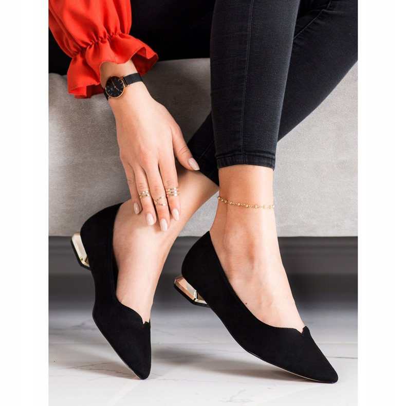 Pumpe sa zlatnim potpeticama FILIPPO DP2091 / 21 BK crna 2