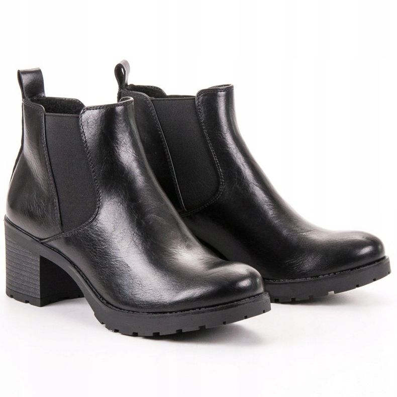 W. Potocki Crne čizme Chelsea na šanku crno 1