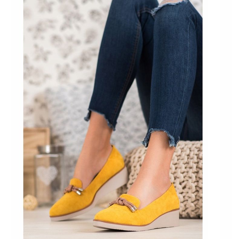 Yellow Lords On The VINCEZA Wedge žuta boja 1