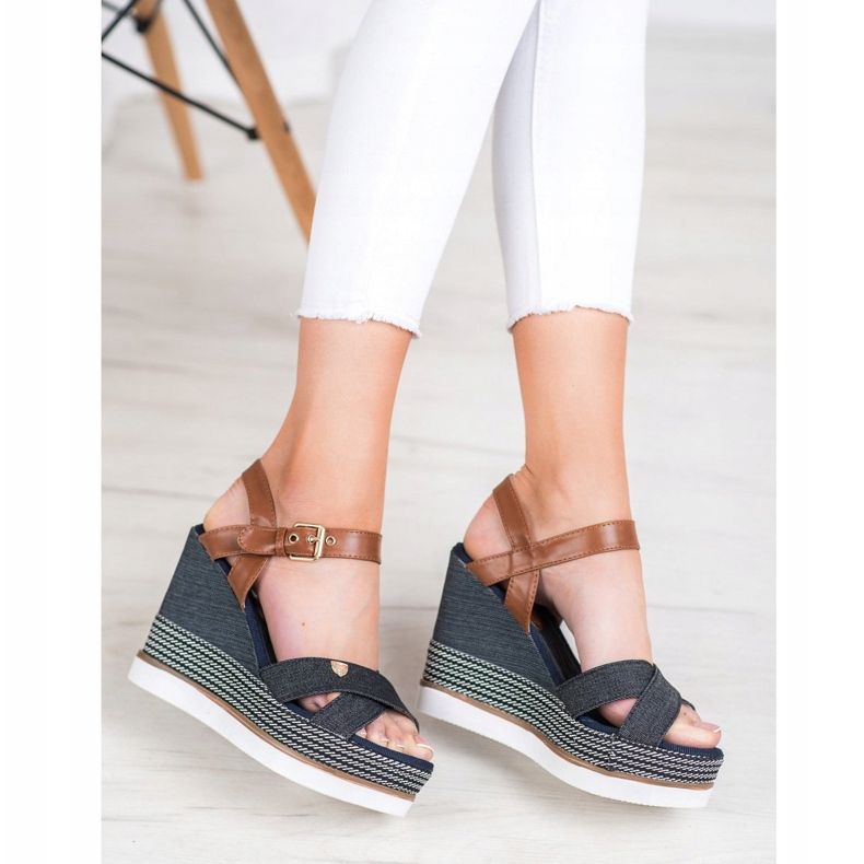 SHELOVET Sandale na klin raznobojna 1