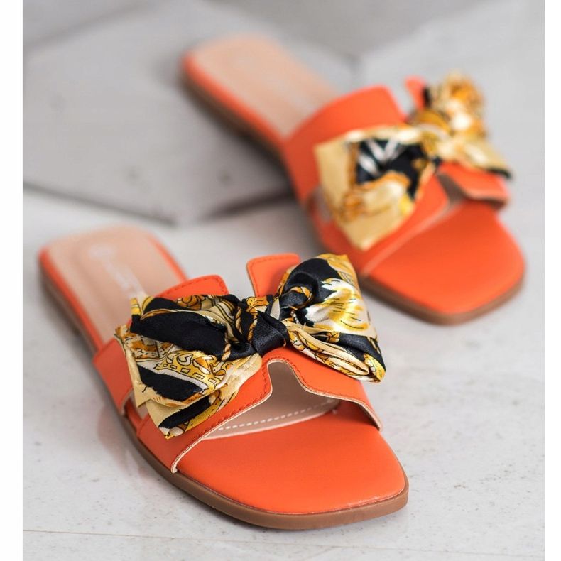 SHELOVET Elegantne papuče narančasta 2