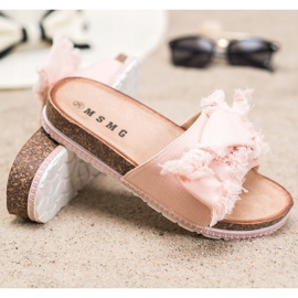 SHELOVET Tekstilne papuče ružičasta 1