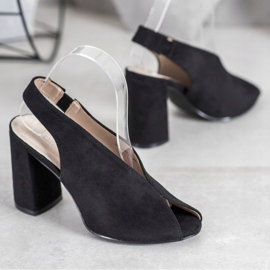 Filippo Klizne sandale na šanku crno 1