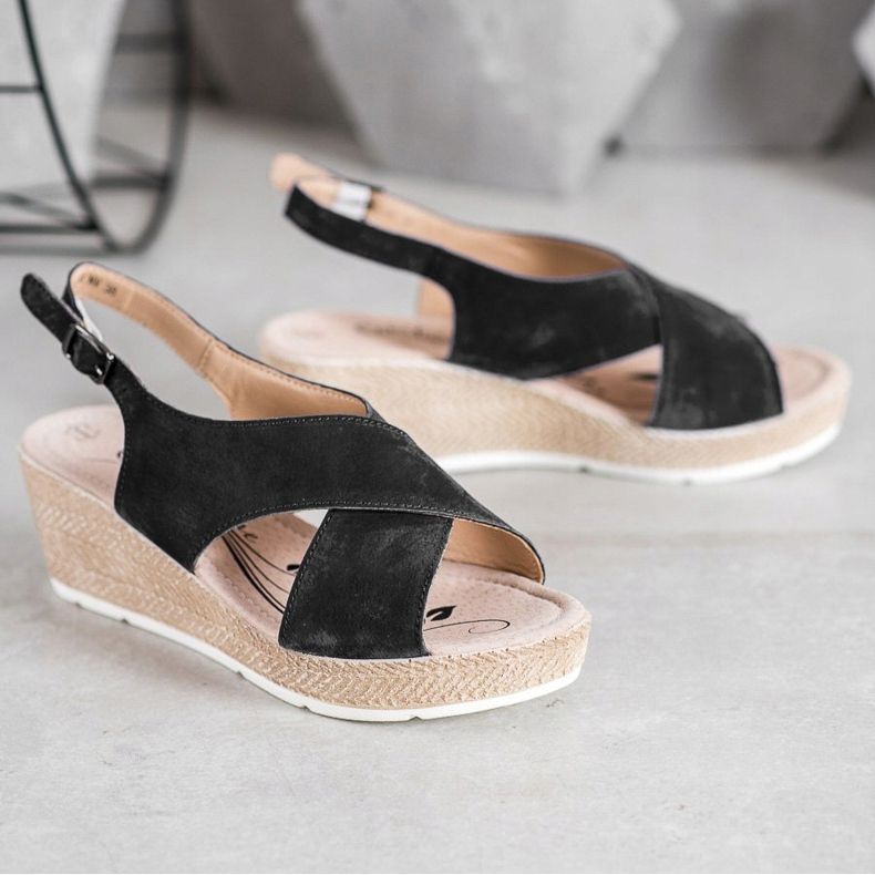 Filippo Lagane kožne sandale crno 2