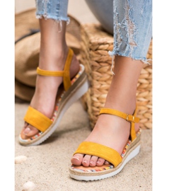 Yes Mile Udobne sandale od antilopa žuta boja 2