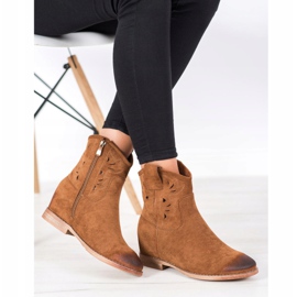 Vinceza Vincez kaubojske čizme na klin smeđa žuta boja 1