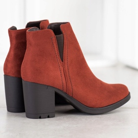 M.Daszyński Ležerne čizme na postu smeđa narančasta 1