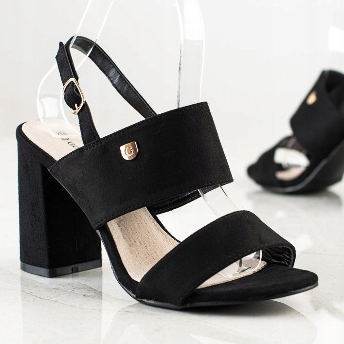 Goodin Sandale na širokom šanku crno 1