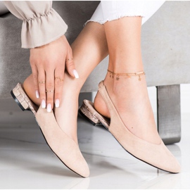 Goodin Klizne pumpe s otkrivenom petom bež 1