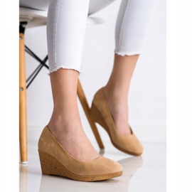 Goodin Lagane pumpe s klinom bež 2