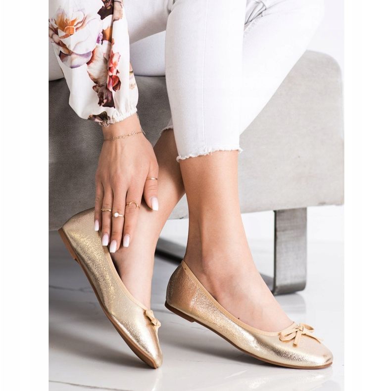 Goodin Balerine od eko kože zlatni 1