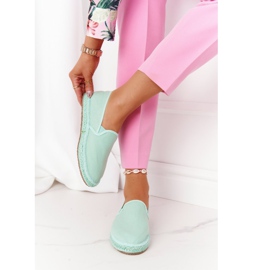 Zelene espadrile na pletenoj potplati Big Star DD274A141 zelena 2