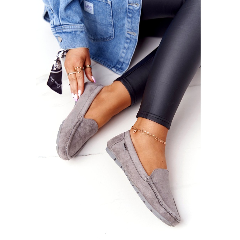 PH1 Ženske mokasine od antilopa Grey San Marino siva 2