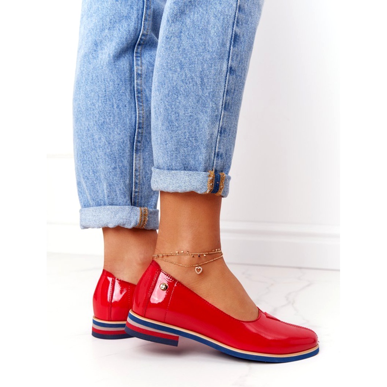 Lakirane kožne cipele Maciejka 05035-08 Crvena 2