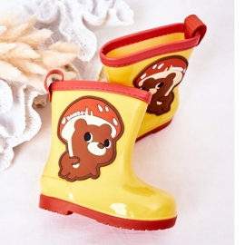 Dječje žute galoše s medvjedićem žuta boja 1