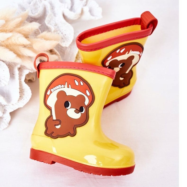 Dječje žute galoše s medvjedićem žuta boja 1