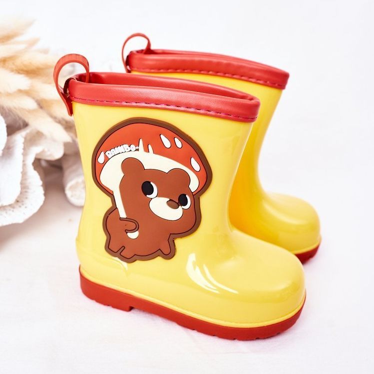 Dječje žute galoše s medvjedićem žuta boja 2