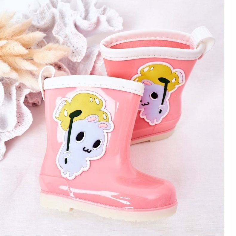 Dječje ružičaste čizme za kišu sa zečićem ružičasta 1