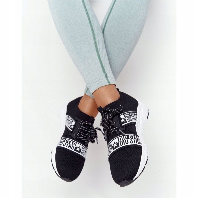 Ženske sportske cipele Memory Foam Big Star HH274359 Crna bijela 1
