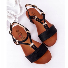 S.Barski Dječje sandale S. Bararski Comfort Black crno 2